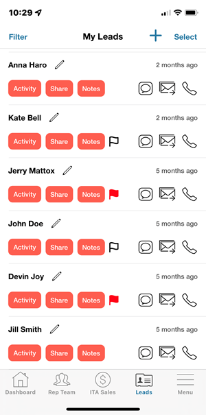 Leads Screen Leads